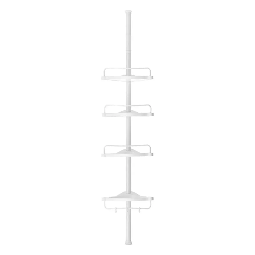 Étagère de Douche Réglable avec 4 Tablettes - H85/305 cm - Blanc