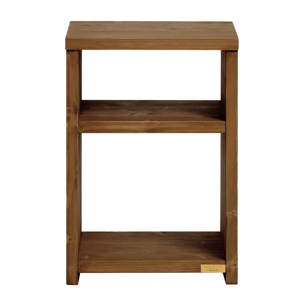 Table de chevet sapin marron