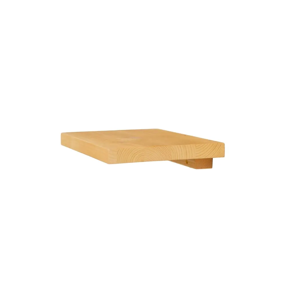 Table de chevet flottante sapin marron clair avec étagère