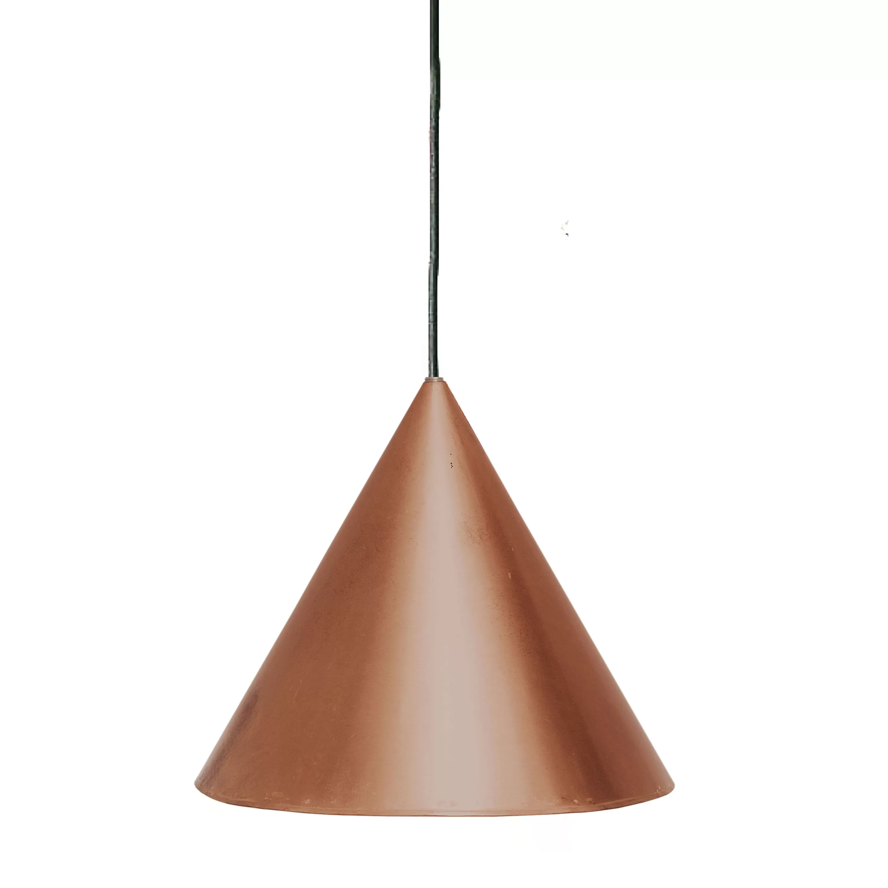 Suspension avec abat-jour en fer de couleur cuivré 20 cm