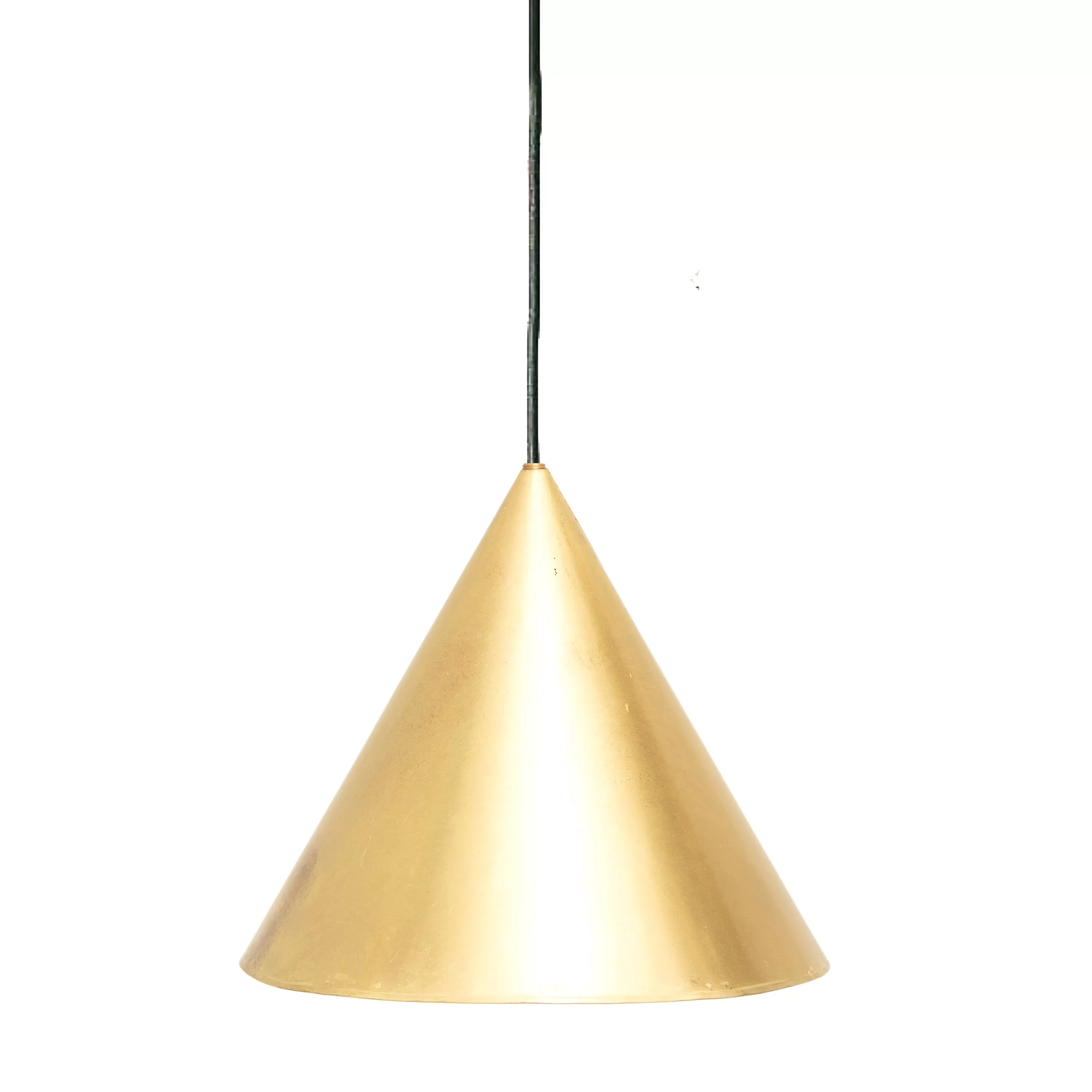 Suspension avec abat-jour en fer de couleur doré 30 cm