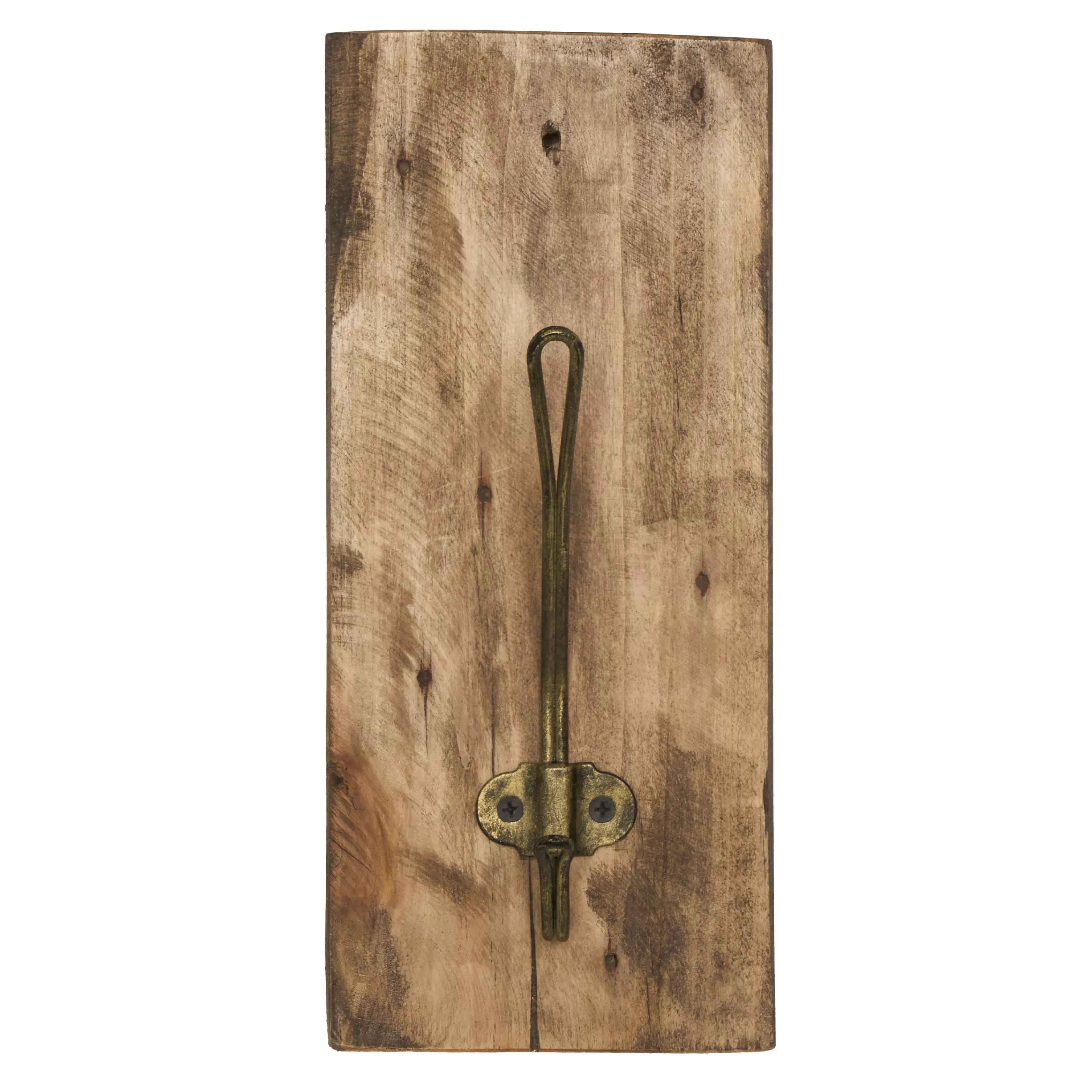 Support mural en bois récupéré avec un crochet en métal