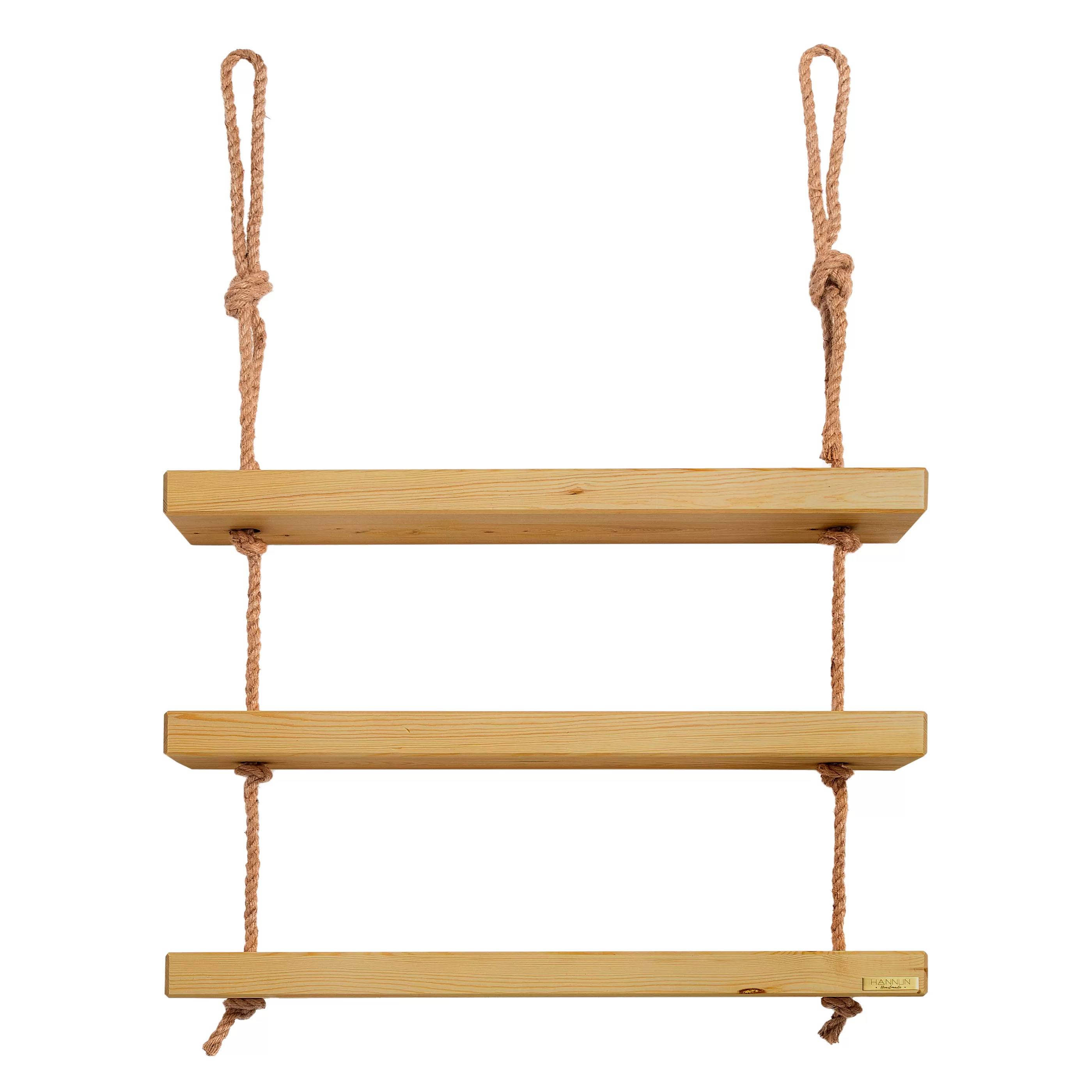 Étagère murale en bois massif olive 3 étagères 70 cm