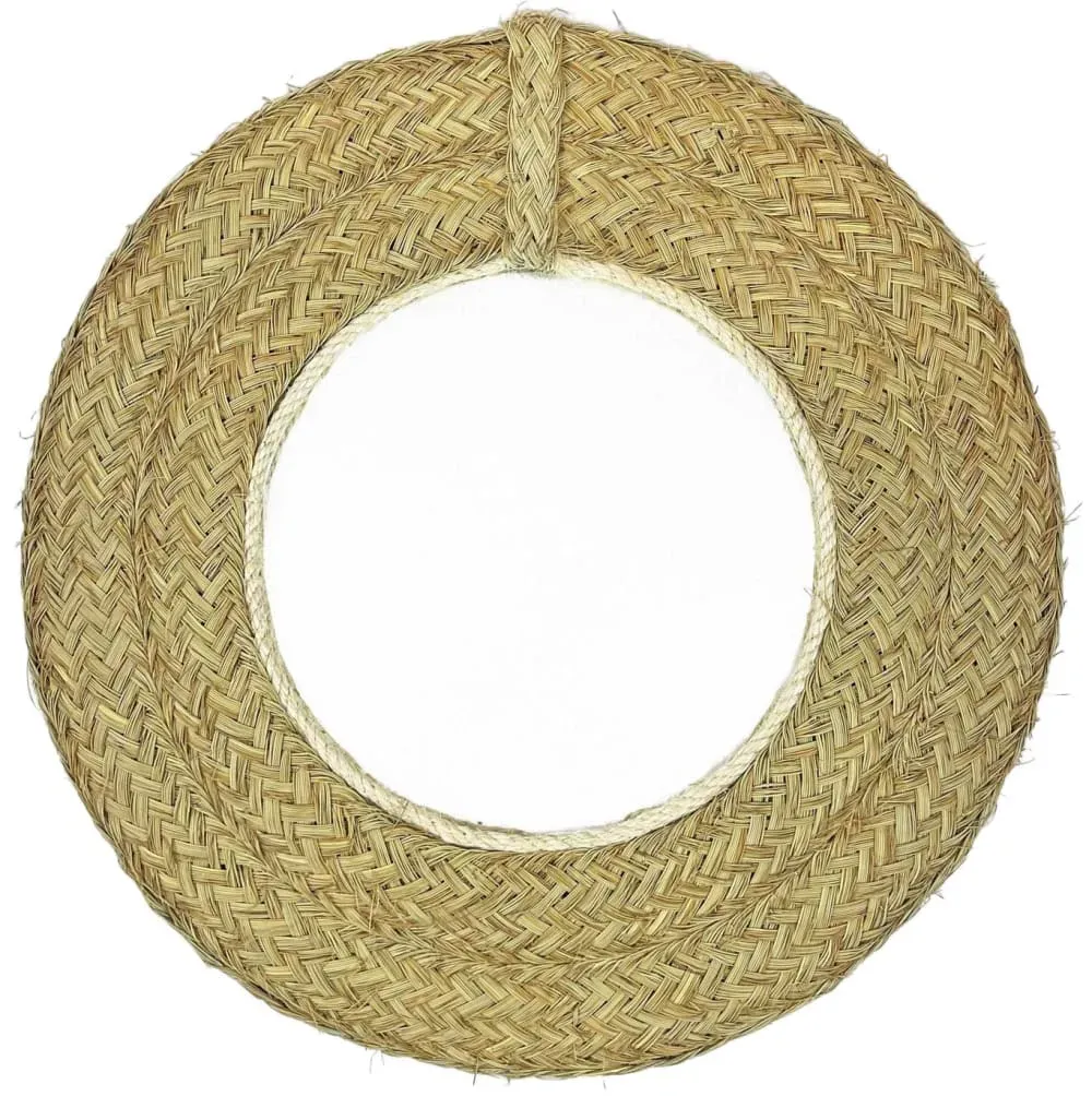Miroir rond en fibres naturelles 60 cm