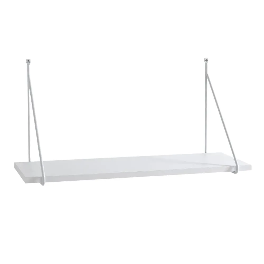 Étagère murale effet bois blanc H30 x L60 x P22