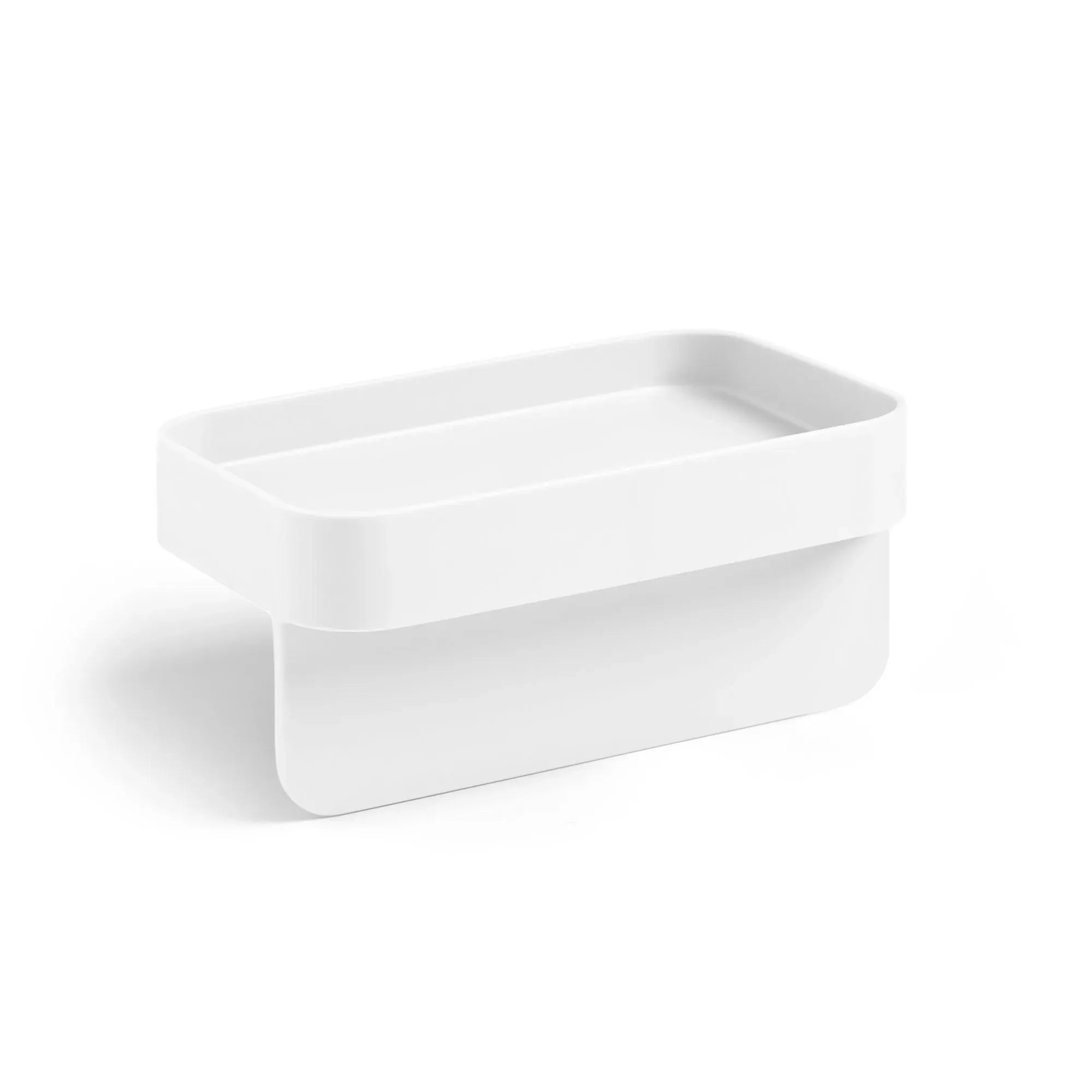 Porte-éponge à ventouses en polypropylène blanc