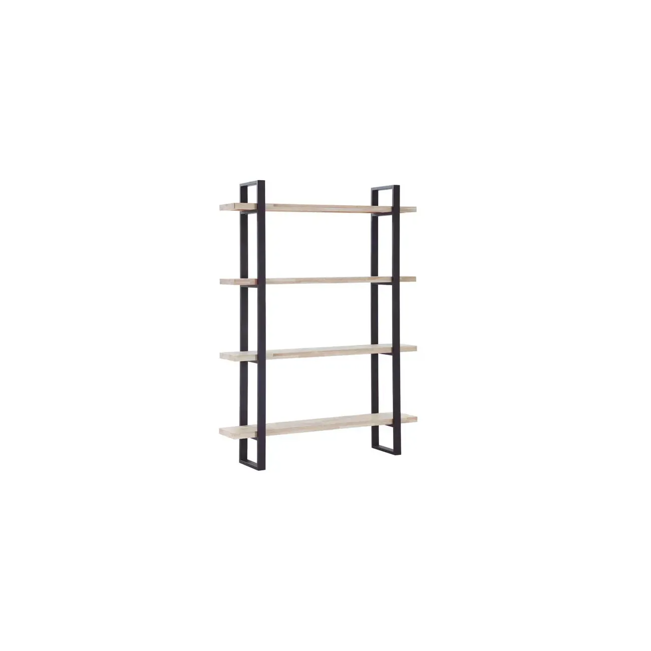 Étagère Mataki en bois et acier noir