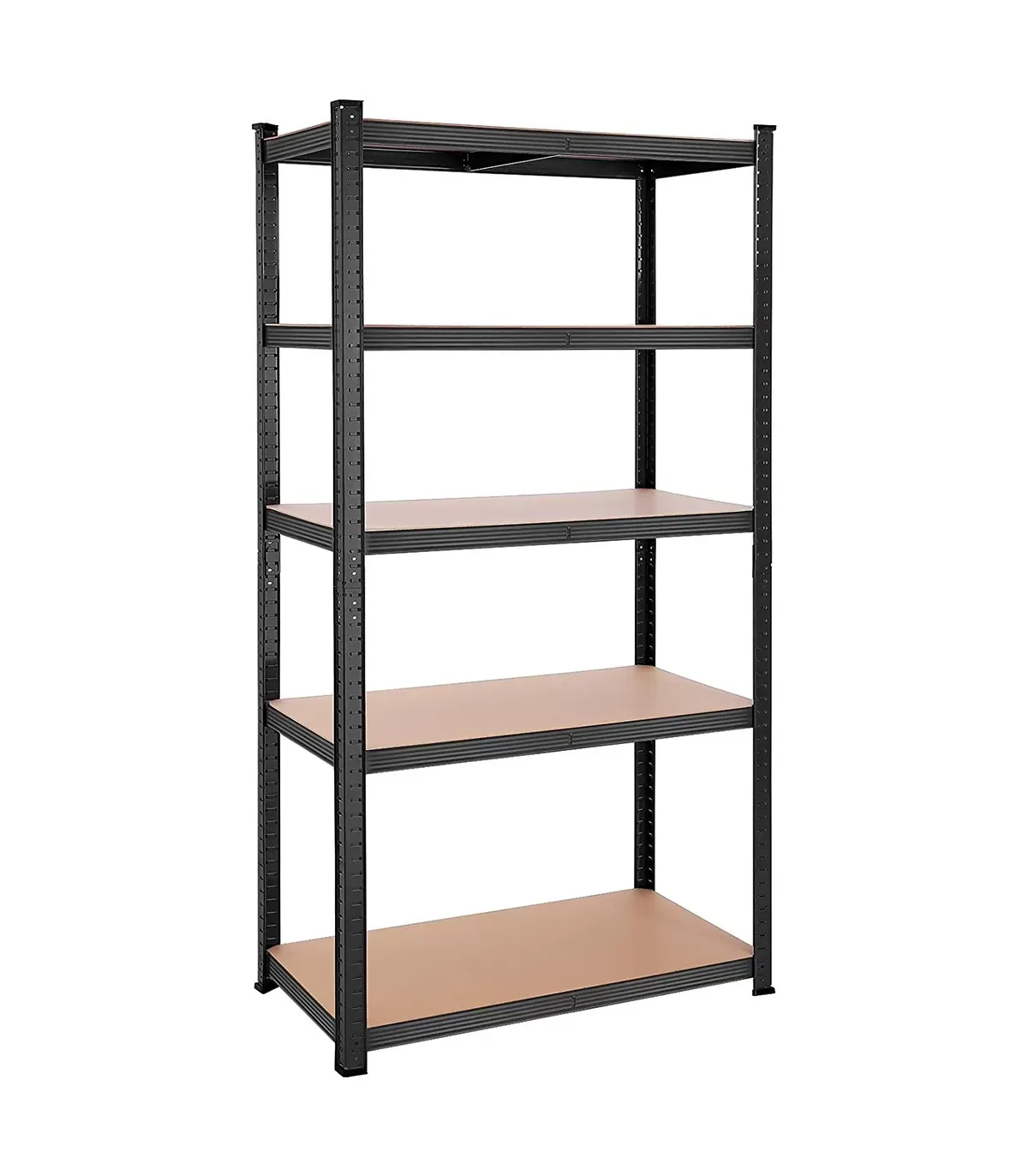 Étagère à 5 niveaux réglables pour charge lourde - H200 cm - Noir