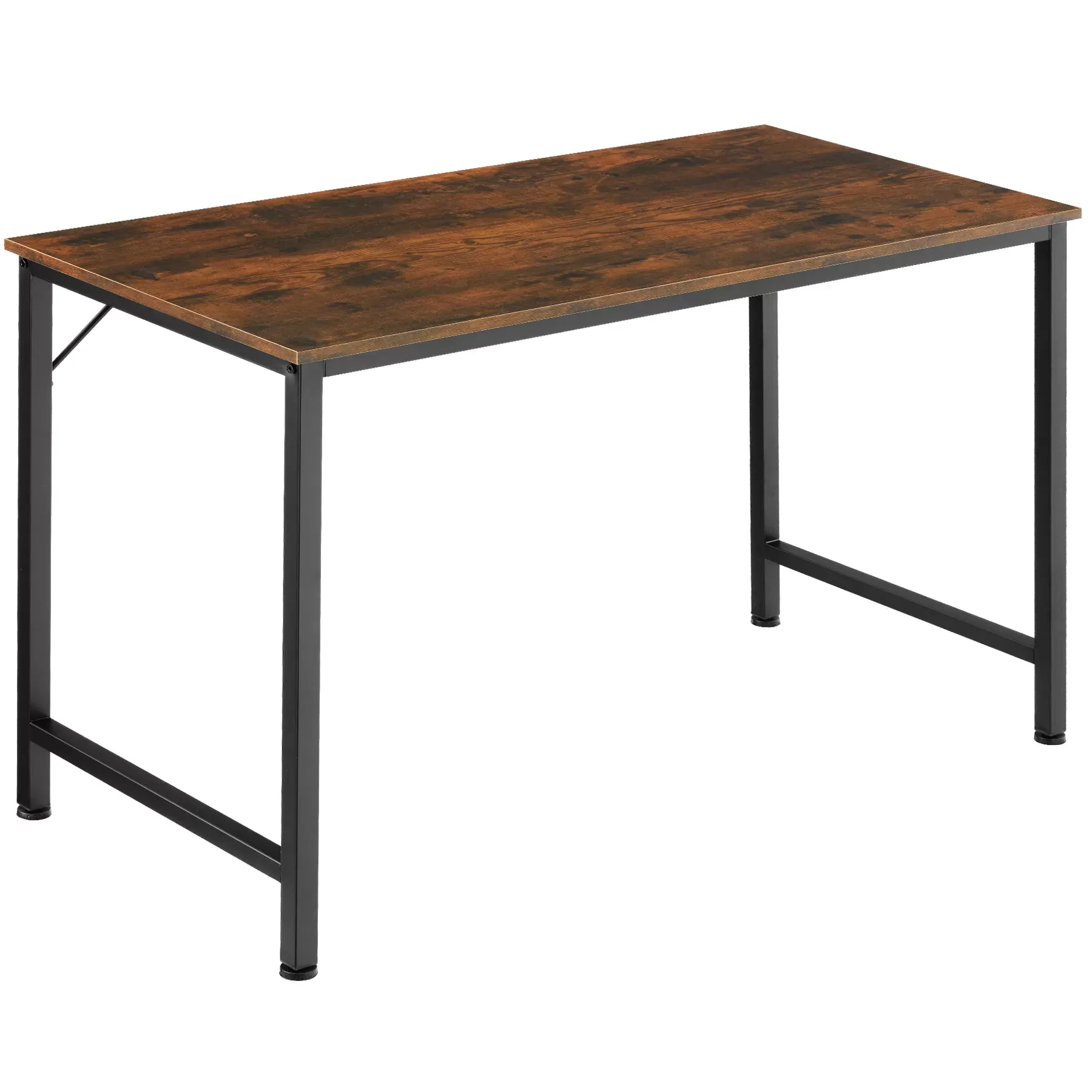 Bureau style industriel en panneau aggloméré bois foncé