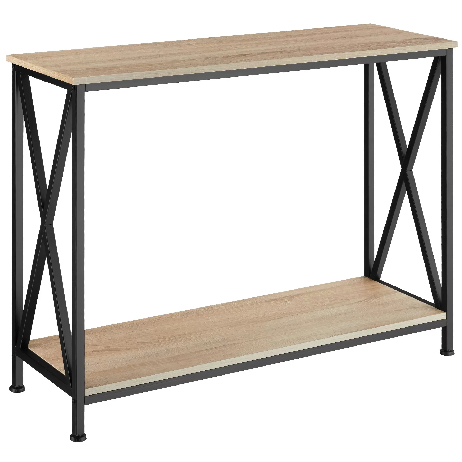 Table console Style industriel 100 x 35 x 80,5 cm Bois clair