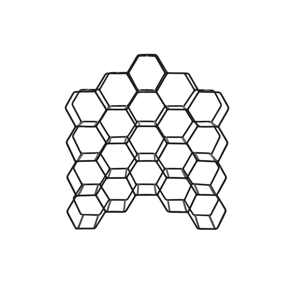 Casier à vin noir métal 48x18x52cm