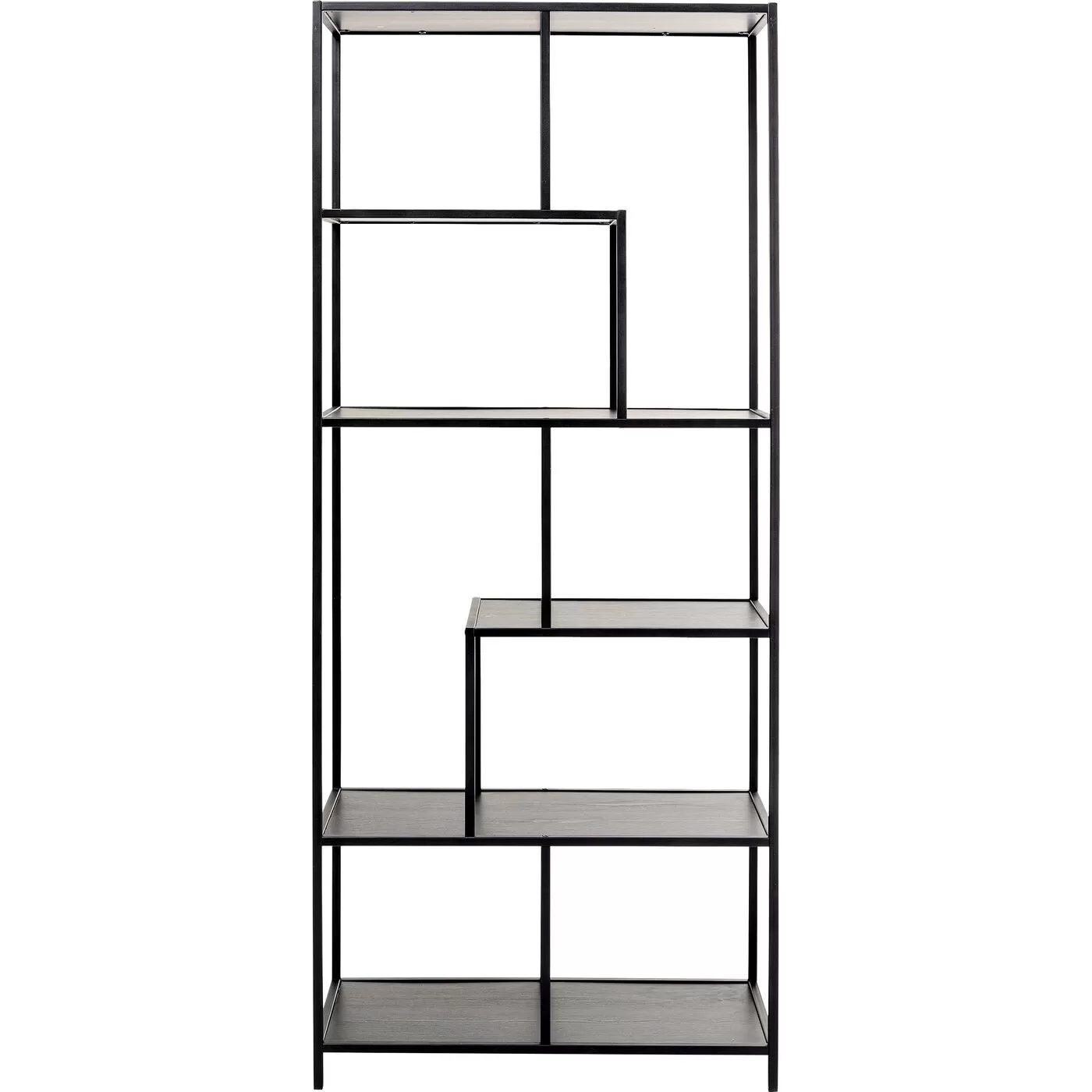 Étagère 185x77 en acier et chêne noir