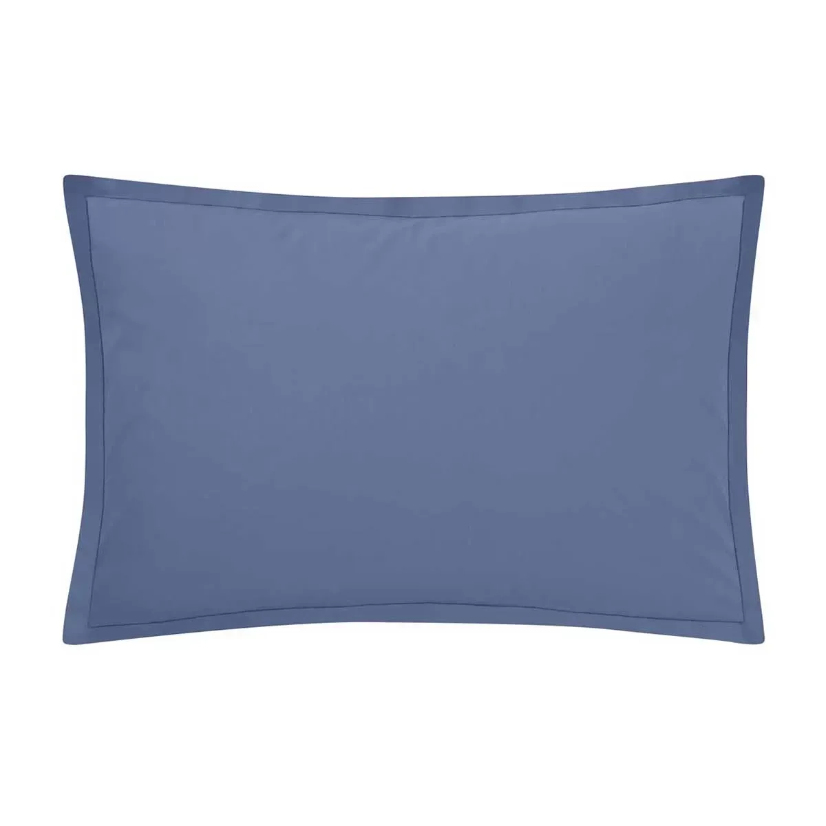 Taie d'oreiller en coton bleu denim 50x70 Made in France
