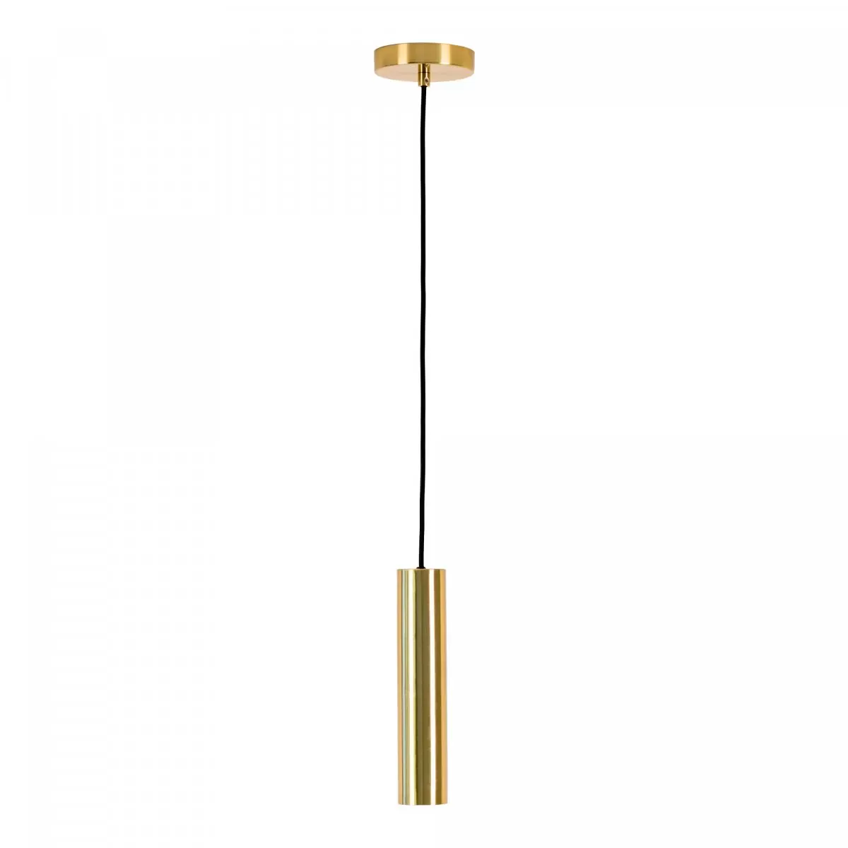 Suspension 1 lampe 6x6x28 cm en acier laiton - ALIK