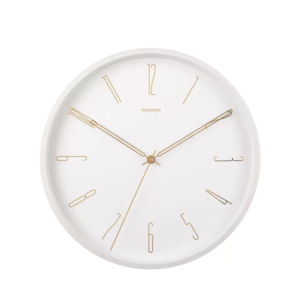 Horloge murale fer blanc Ø35cm