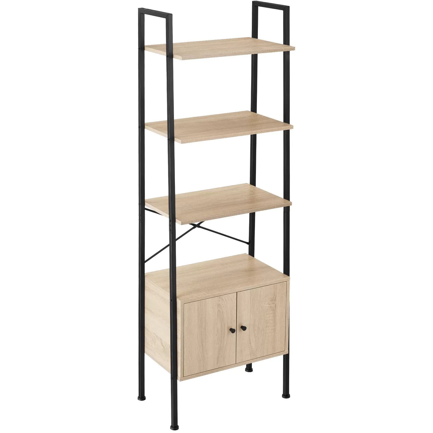 Étagère Style industriel anti-basculement 575x34x173 cm bois clair