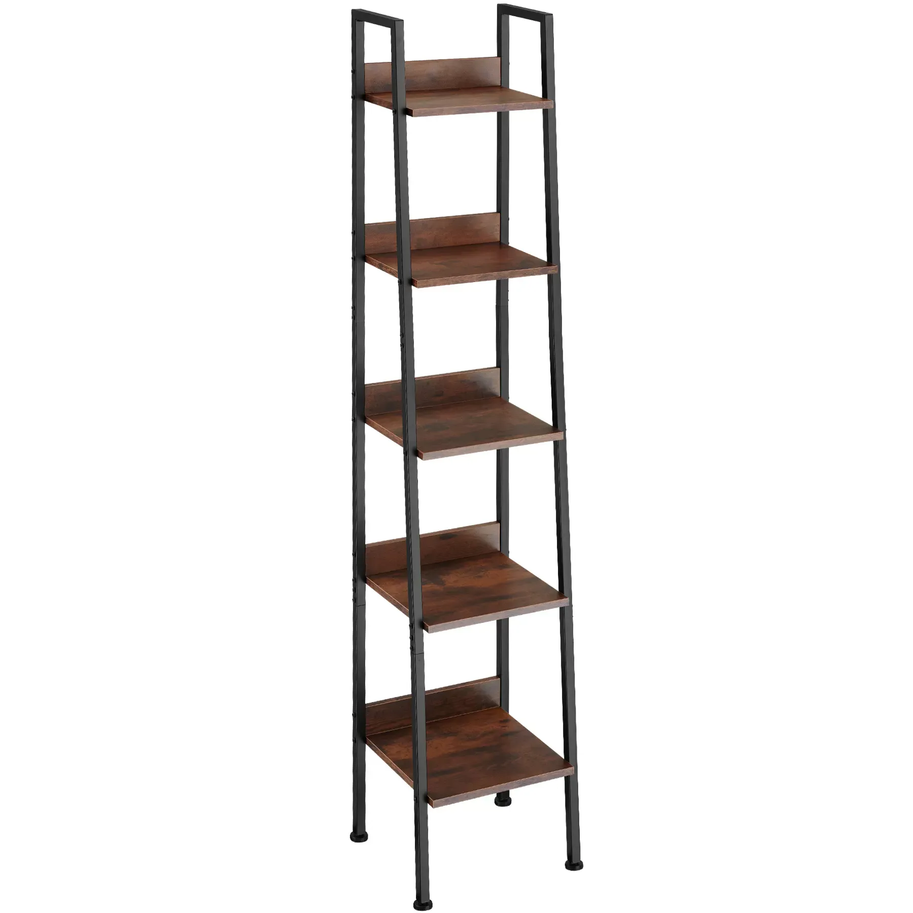 Étagère Style industriel anti-basculement 575x34x138 cm bois foncé