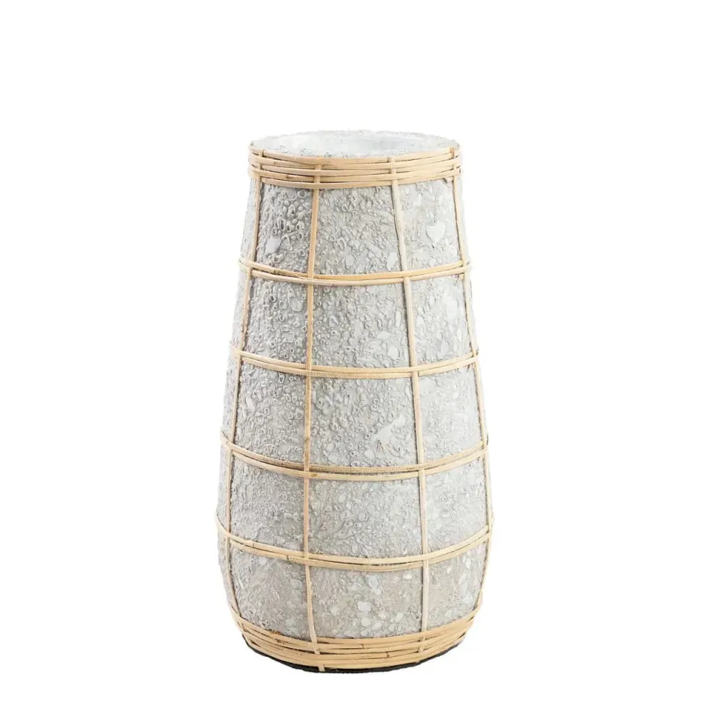 Vase en terre cuite gris naturel h26