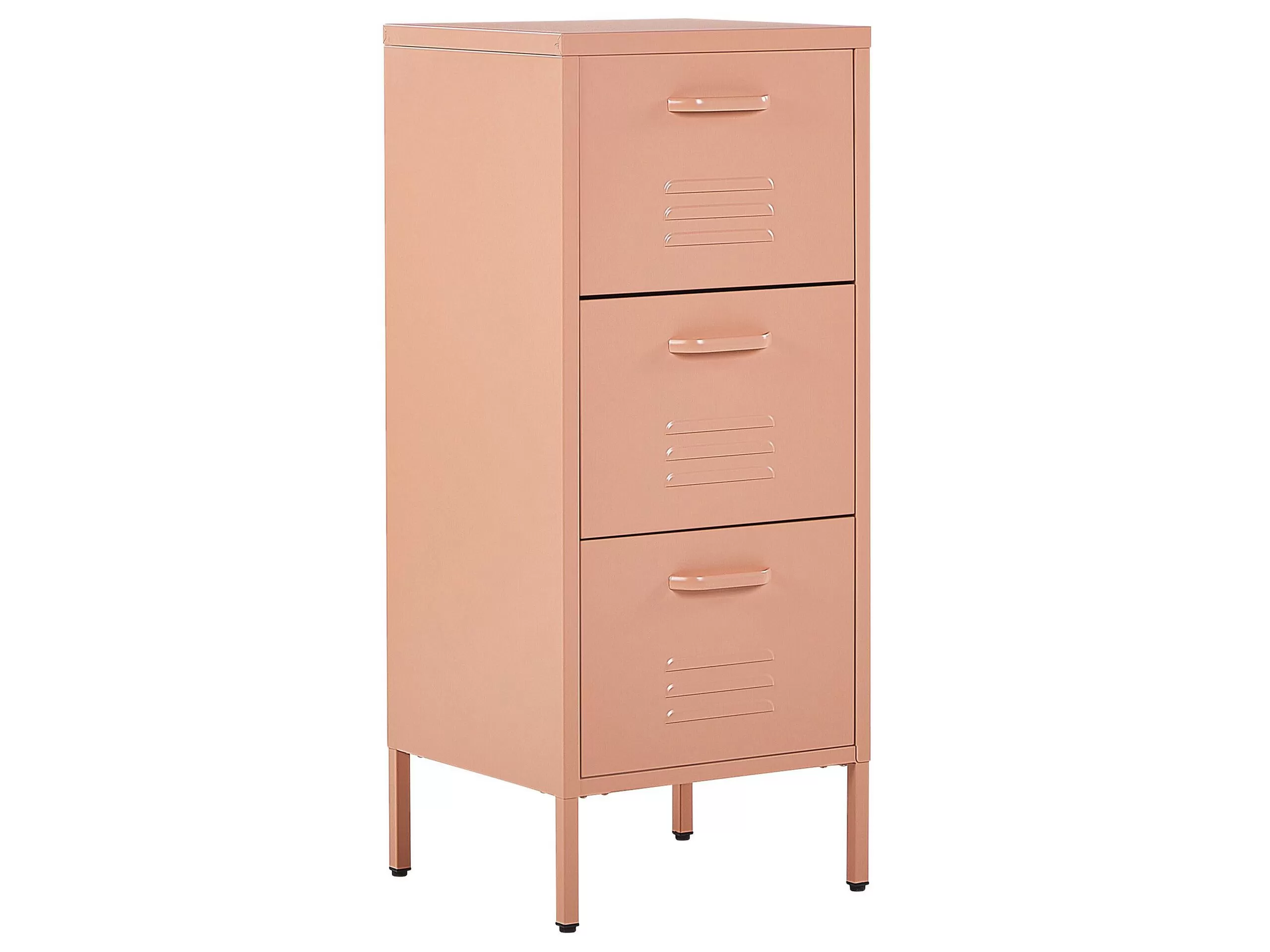 Meuble de rangement métal rose pêche