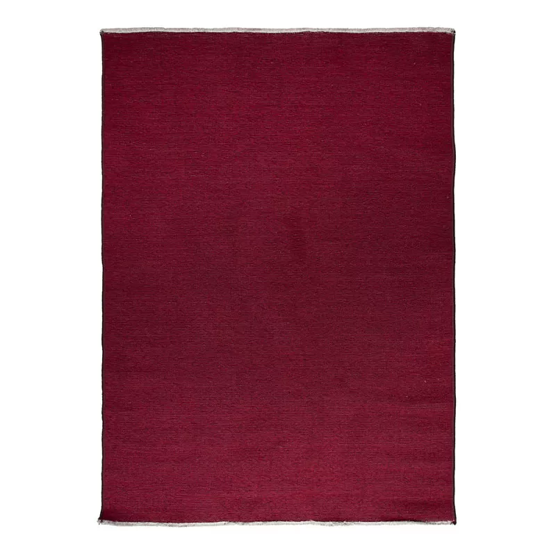 Tapis réversible rouge/charbon 120x170