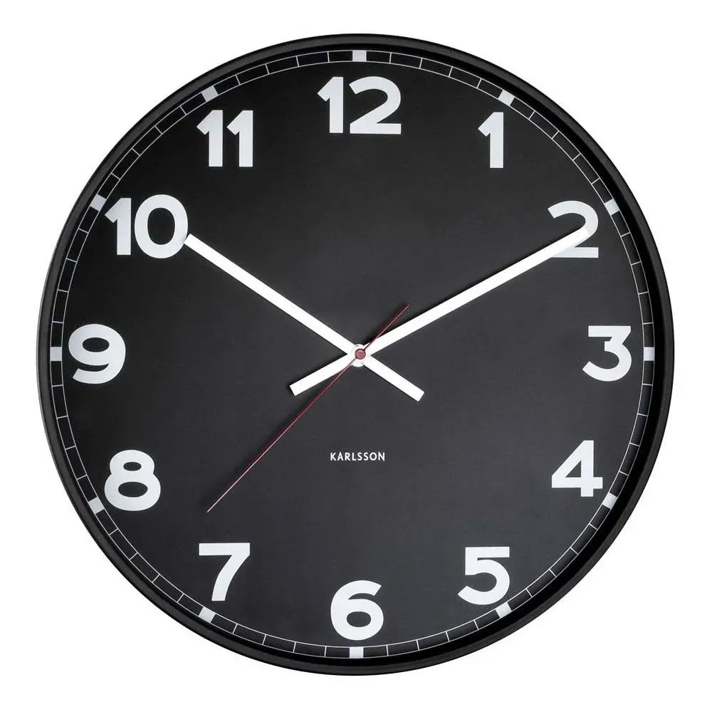 Horloge murale fer noir Ø20cm