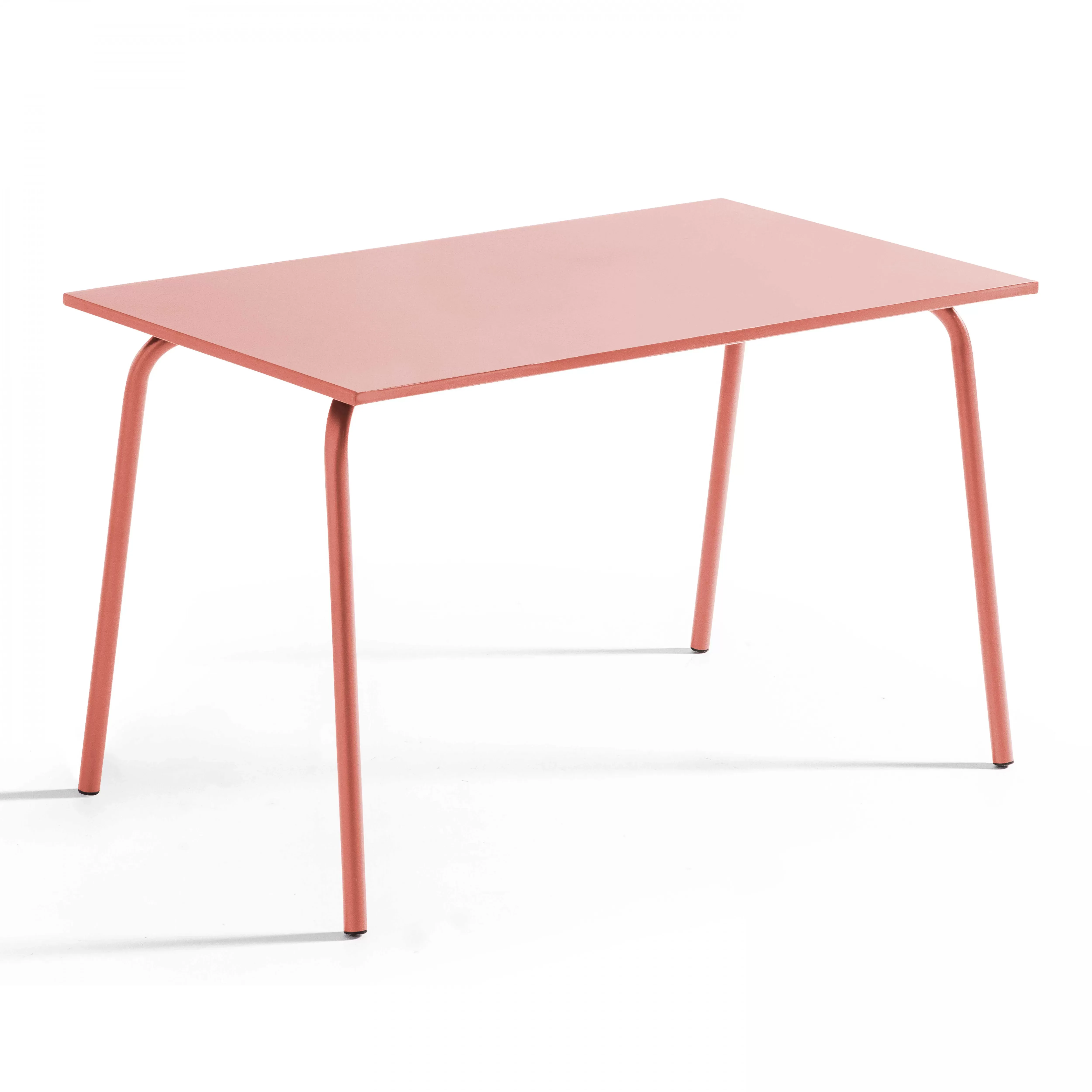 Table de jardin en acier 120 x 70 cm argile