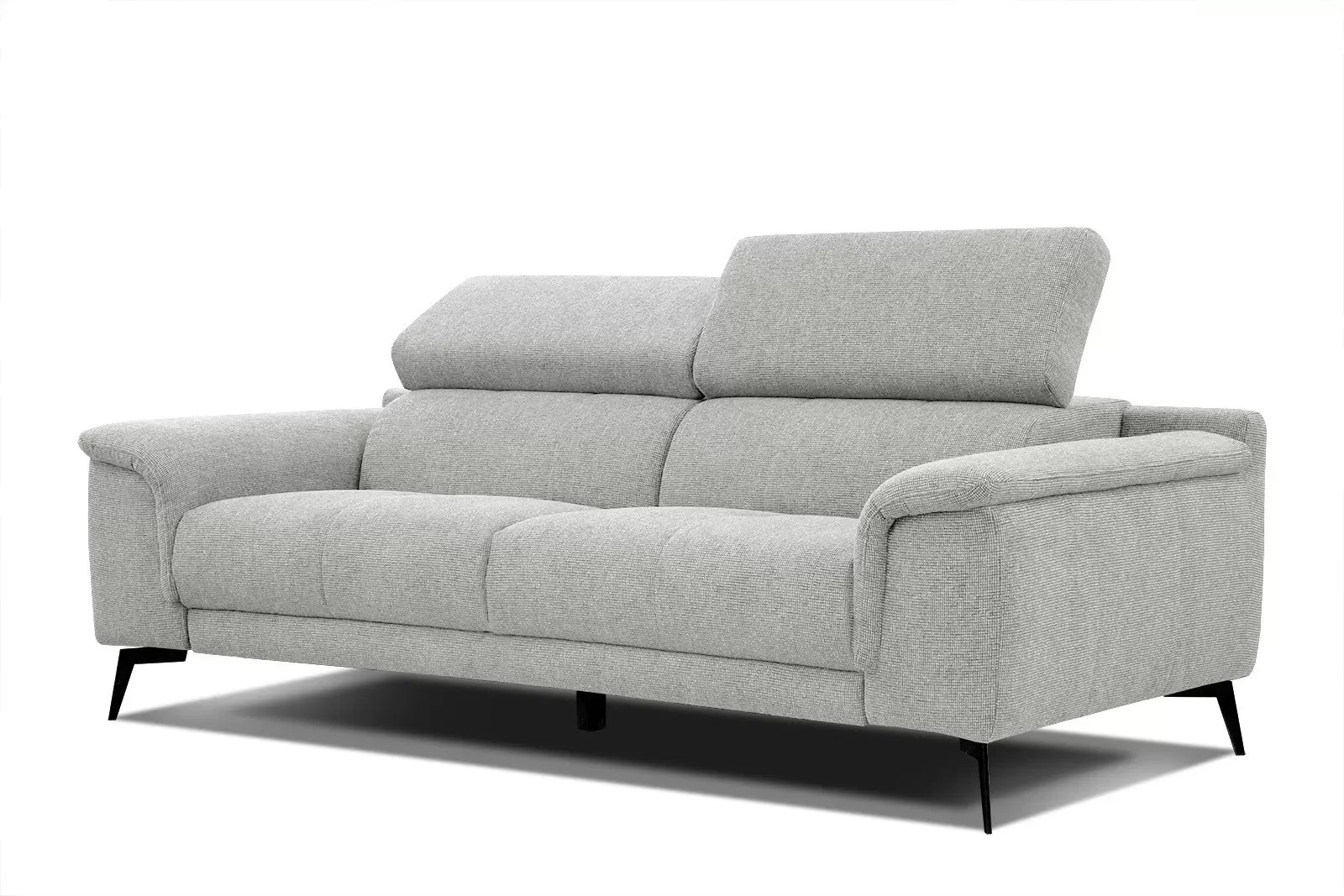 Canapé 3 places avec appuie-tête réglables, beige