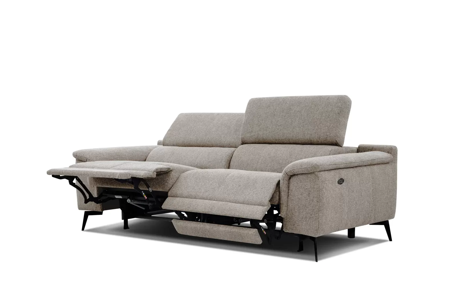 Canapé 3 places avec 2 fonctions de relaxation, beige