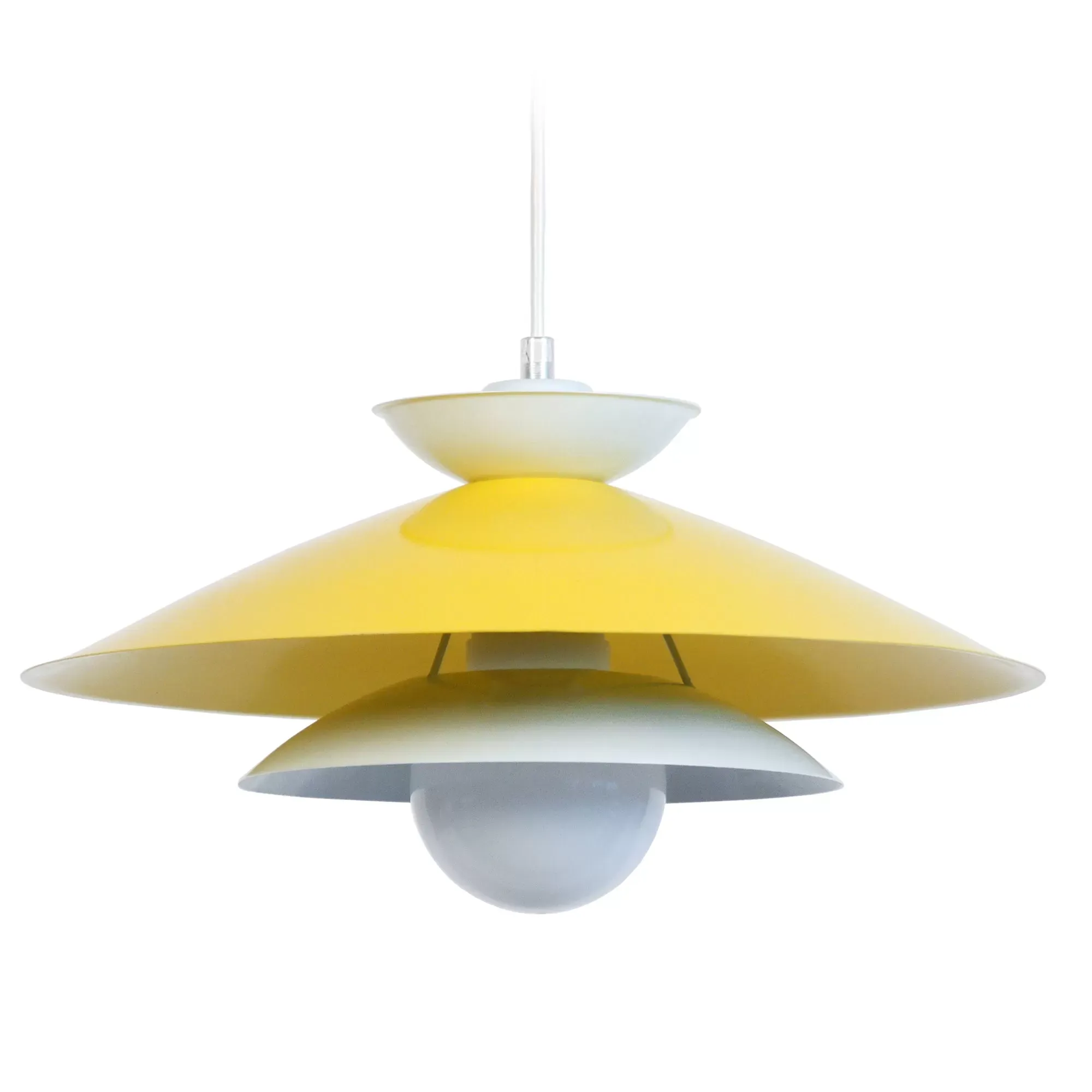 Suspension  métal,Jaune ,H77xD 40xP40cm