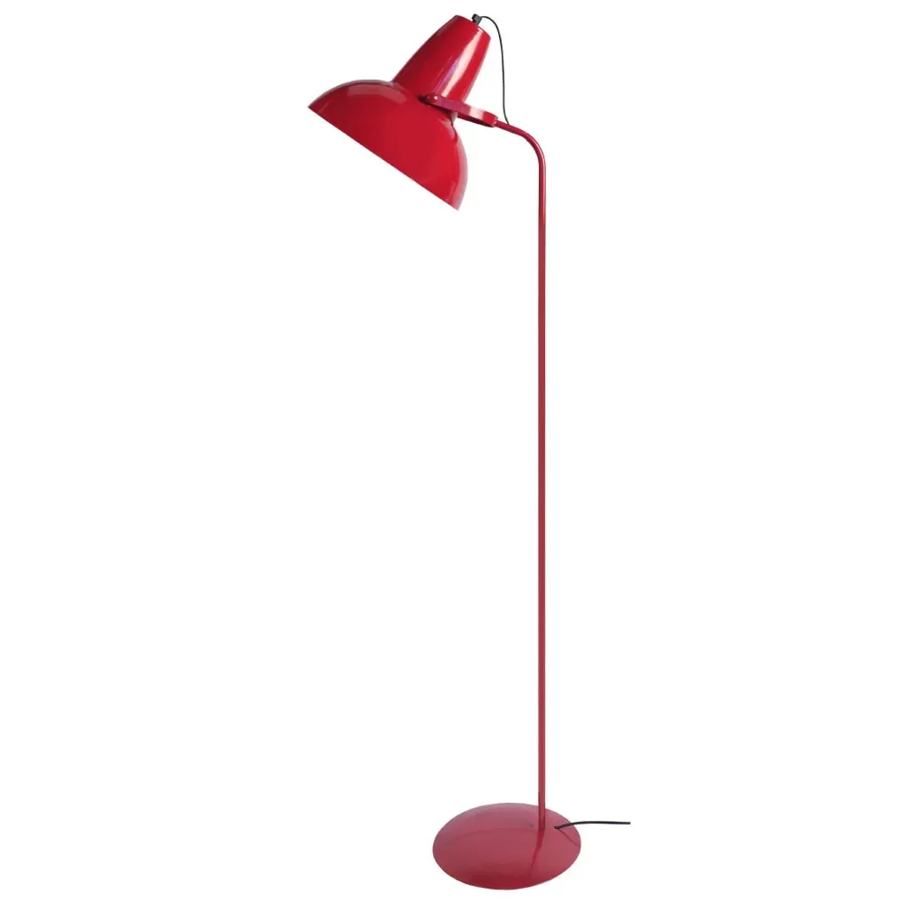 Lampadaire liseuse  métal,Rouge ,H150x D 29xP29cm