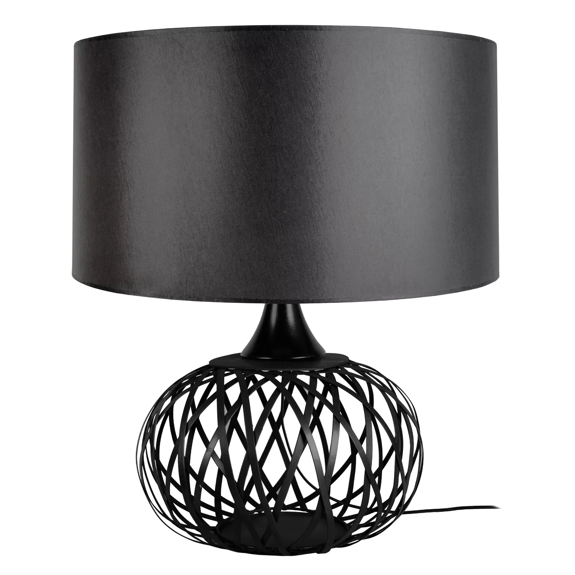 Lampe de salon métal noir