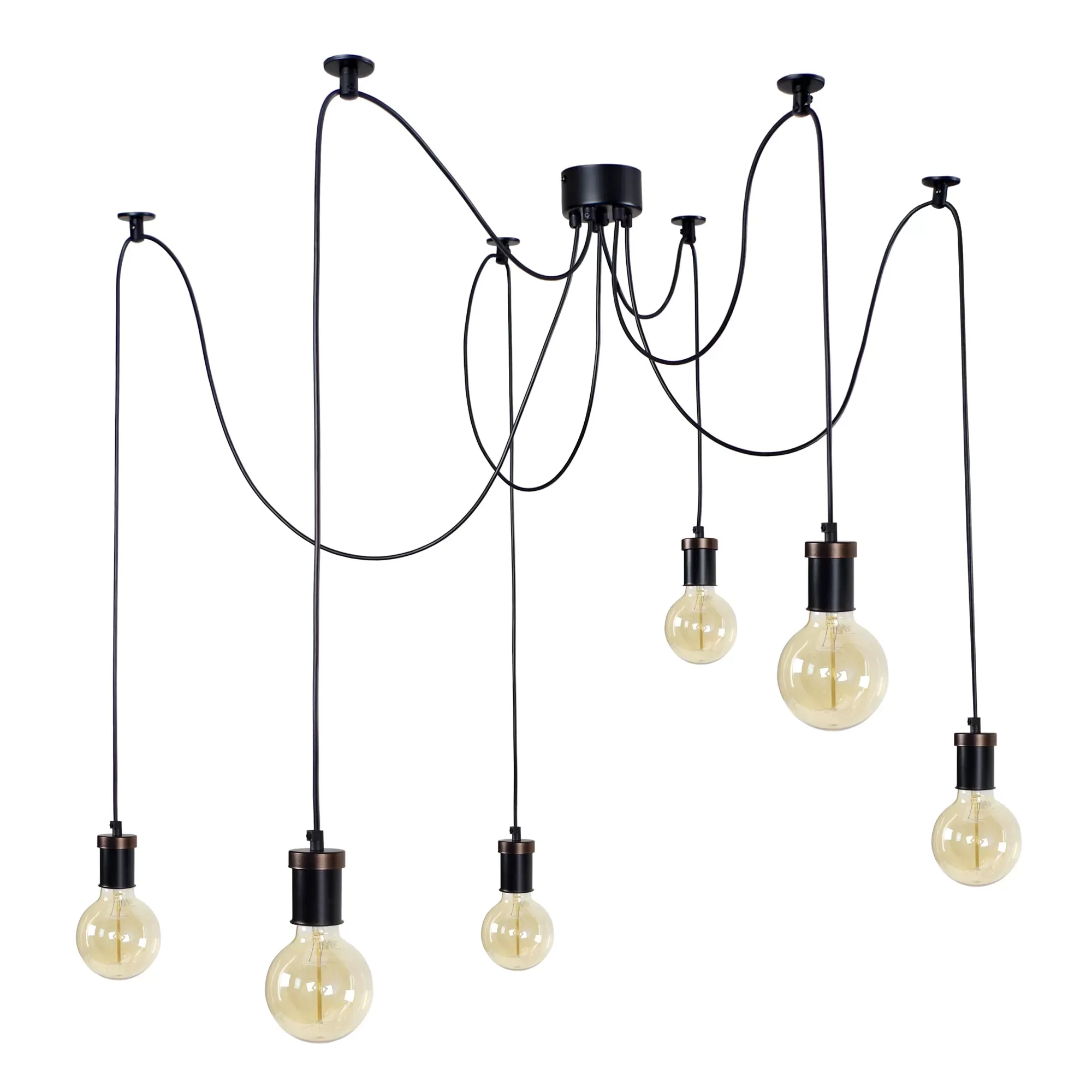 Lustre  métal,Noir ,H100xD40xP40 cm