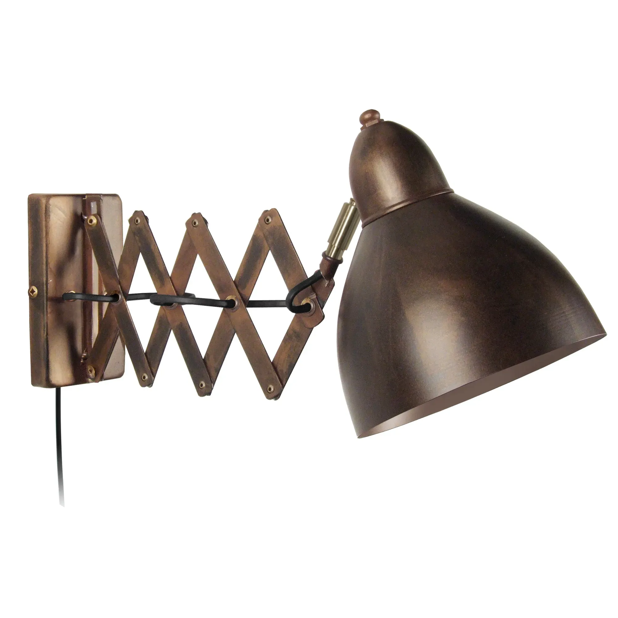 Applique  métal,Cuivre ,H20xD16,5xP60cm