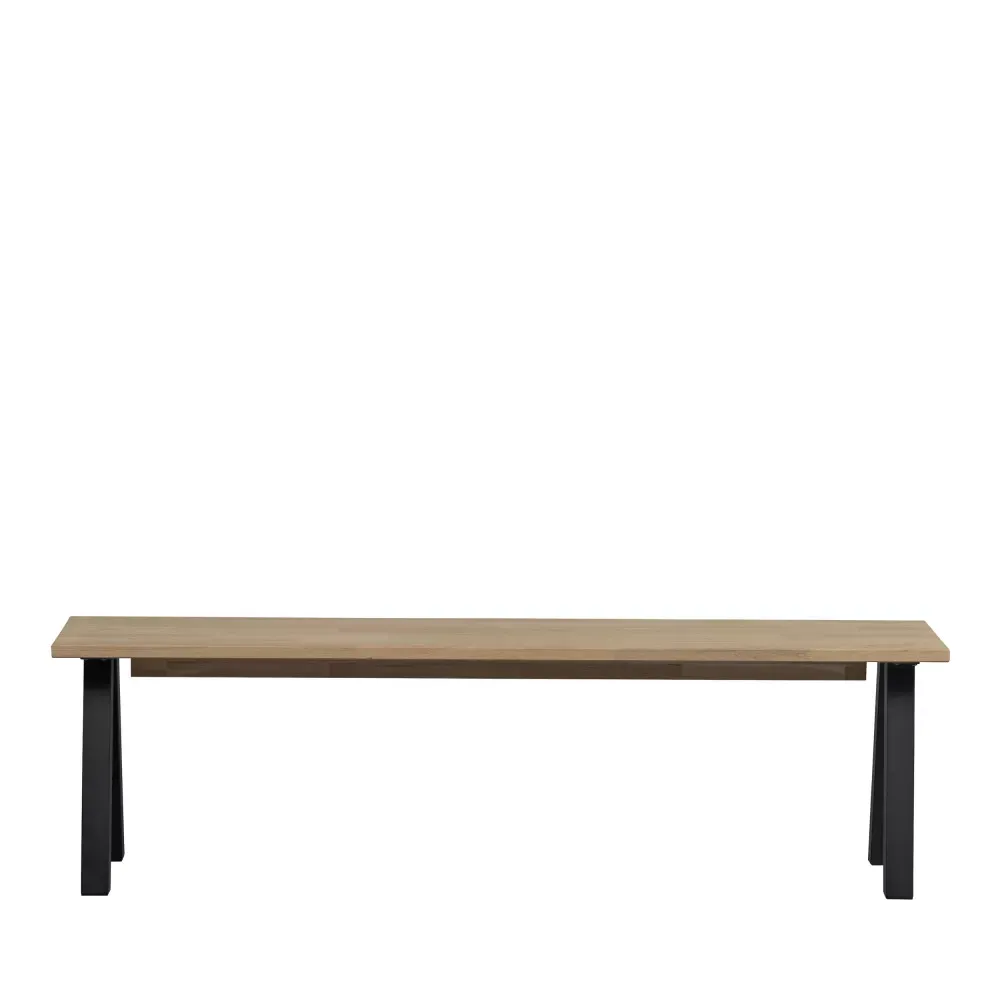 Banc en bois piétement en A L160cm - Bois clair