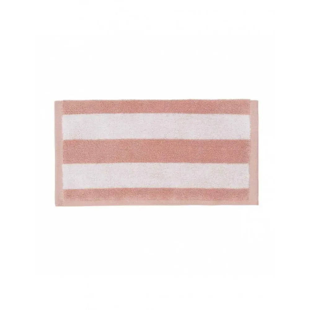 Serviette invité fantaisie en 100% coton rose 30x50