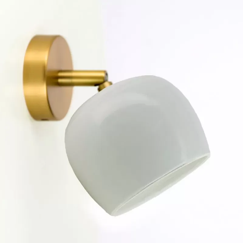 Applique articulée laiton et céramique blanche