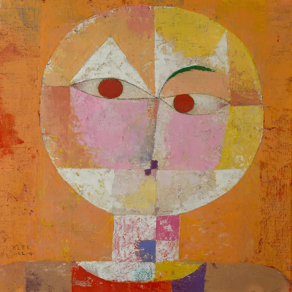 Tableau d'art classique Senecio de Paul Klee imprimé sur toile 50x50cm