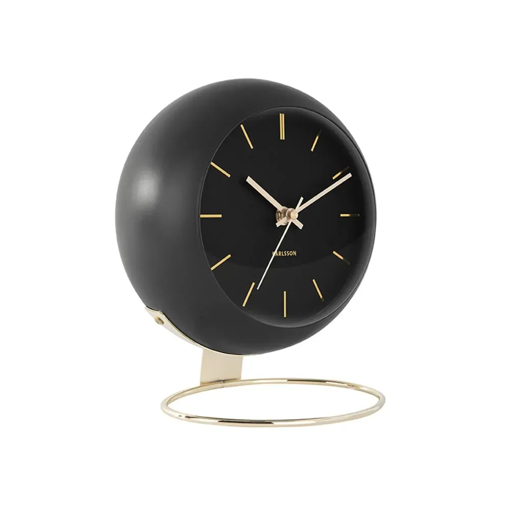Horloge de table fer noir Ø21cm