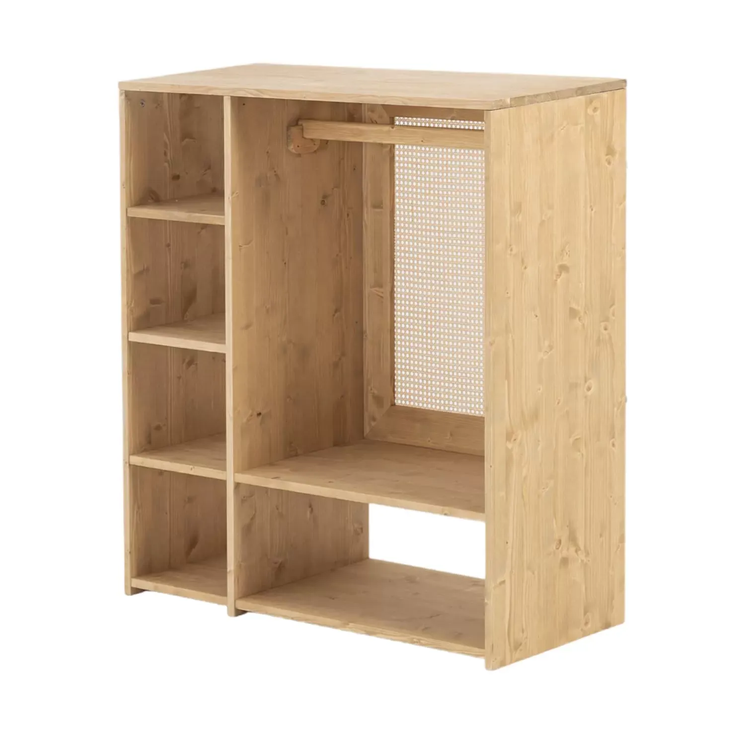 Armoire Montessori en bois de couleur naturel