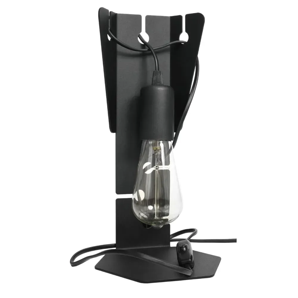 Lampe de bureau acier noir H 31 cm