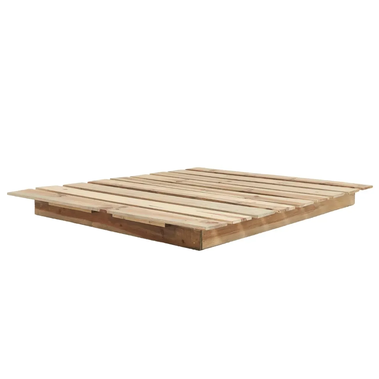 Tatami double en bois massif de couleur marron 150 cm