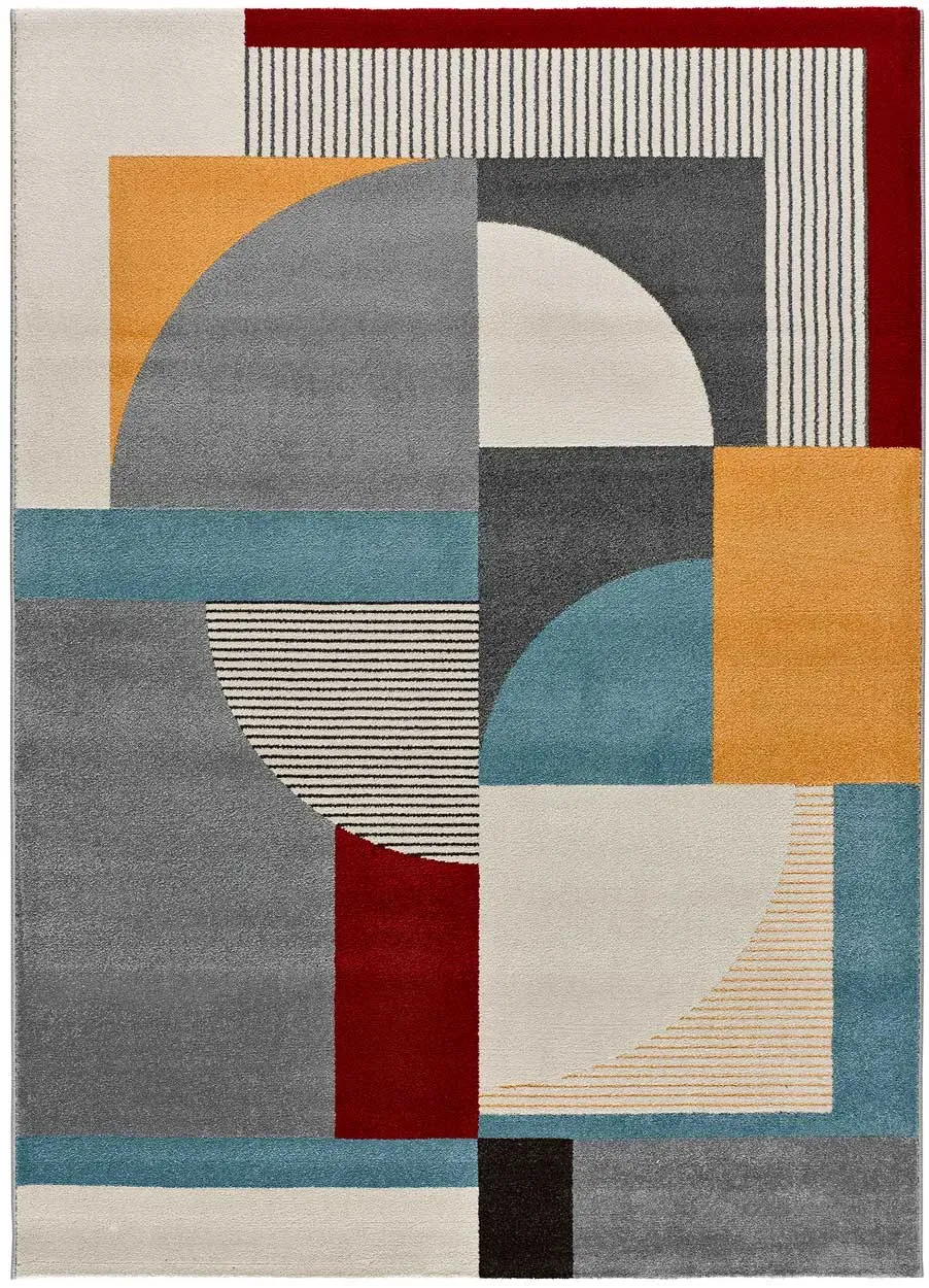 Tapis moderne gris/multicolore 160x230 cm