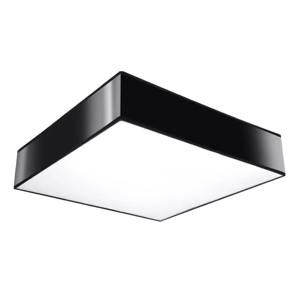 Plafonnier PVC noir H 11 cm