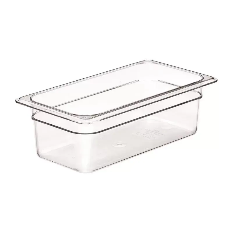 Bac en plastique transparent profondeur 100 mm