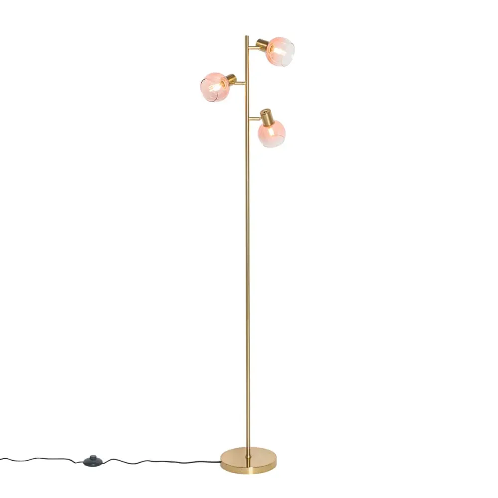 Lampadaire en acier rose