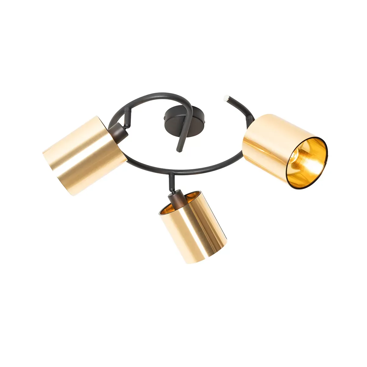 Spot plafond en plastique doré/laiton