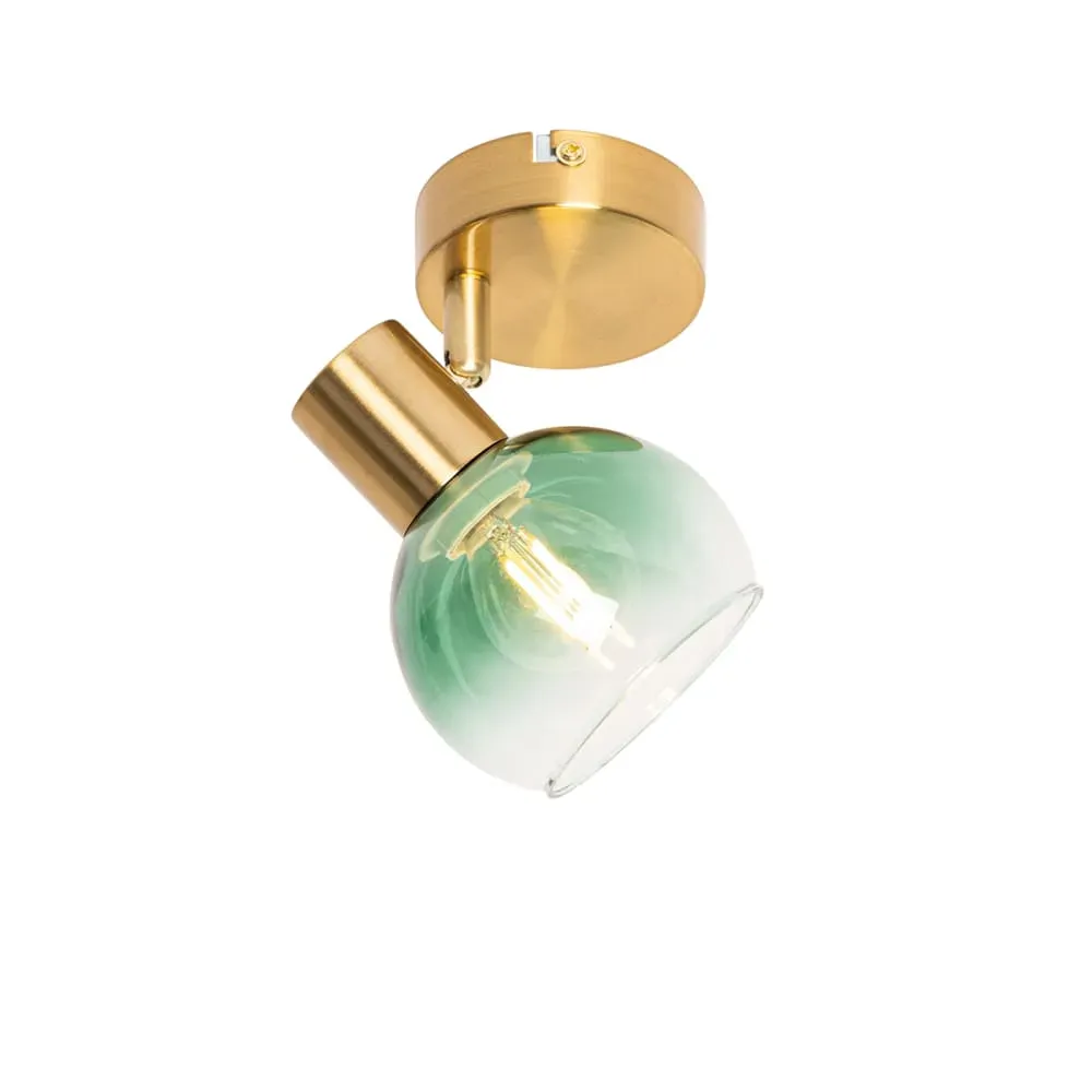 Spot murale en acier vert