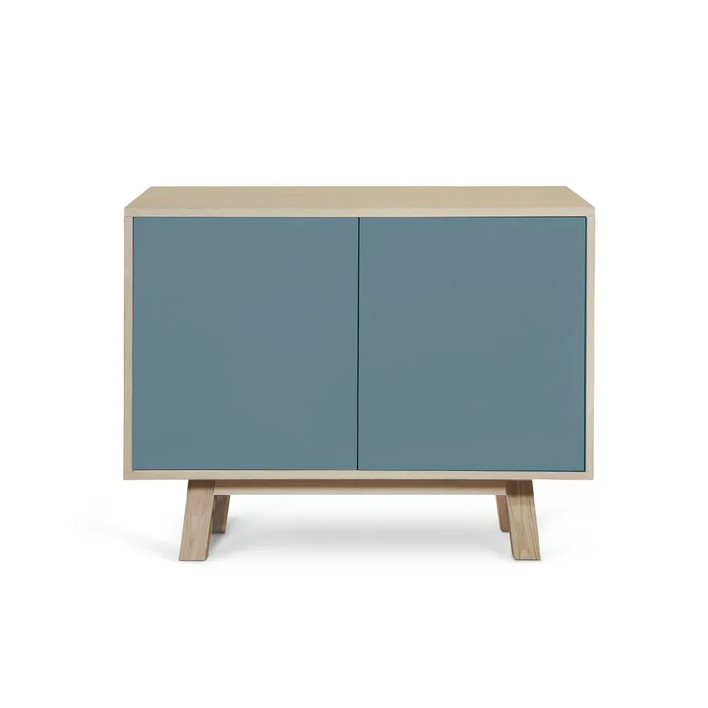 Buffet bas 2 portes 100 cm, en frêne