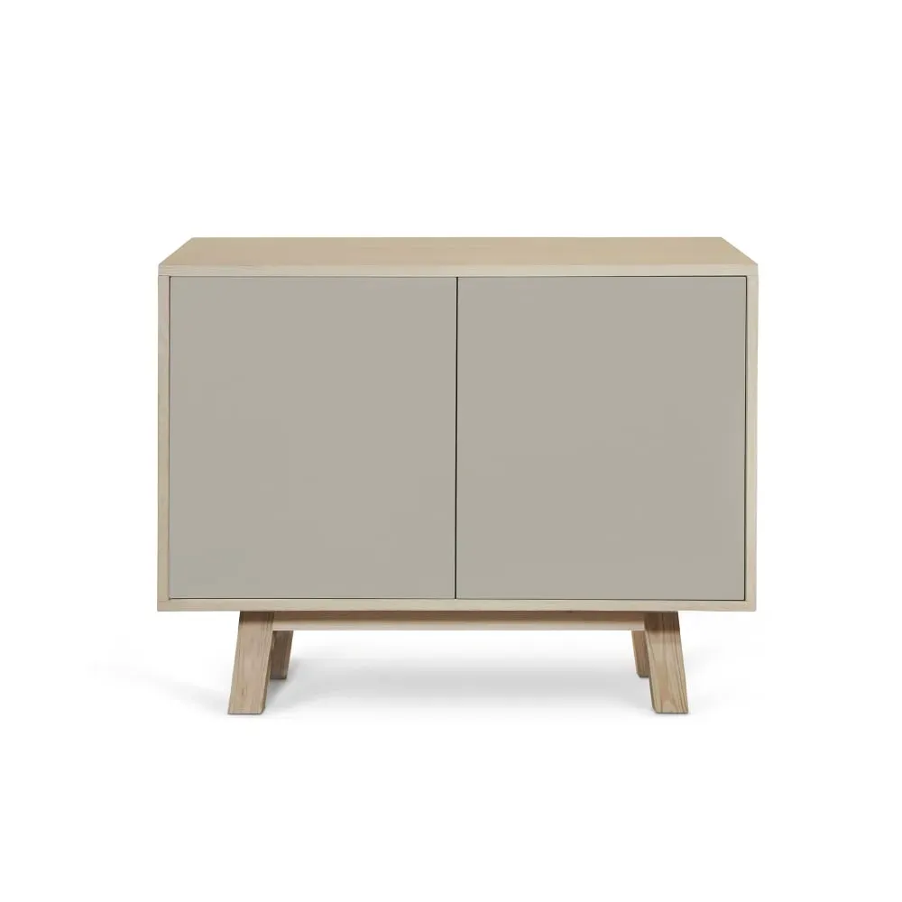 Buffet bas 2 portes 100 cm, en frêne