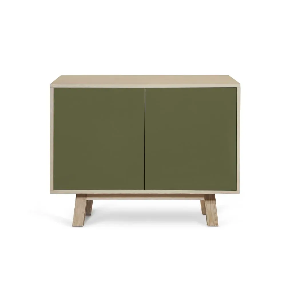 Buffet bas 2 portes 100 cm, en frêne